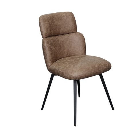 Sydney Tan PU Leather Dining Chairs with High Back
