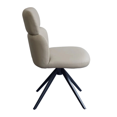 Athena Sand Ceramic Extending Dining Table with 4 Sydney Chairs - 130–180cm