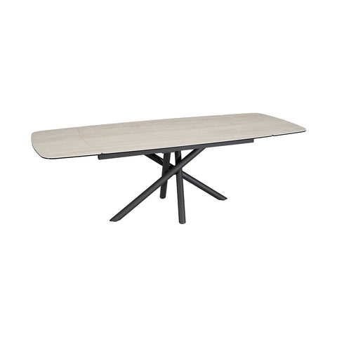Sydney Skelton Travertine Ceramic Extending Dining Table 160–240cm