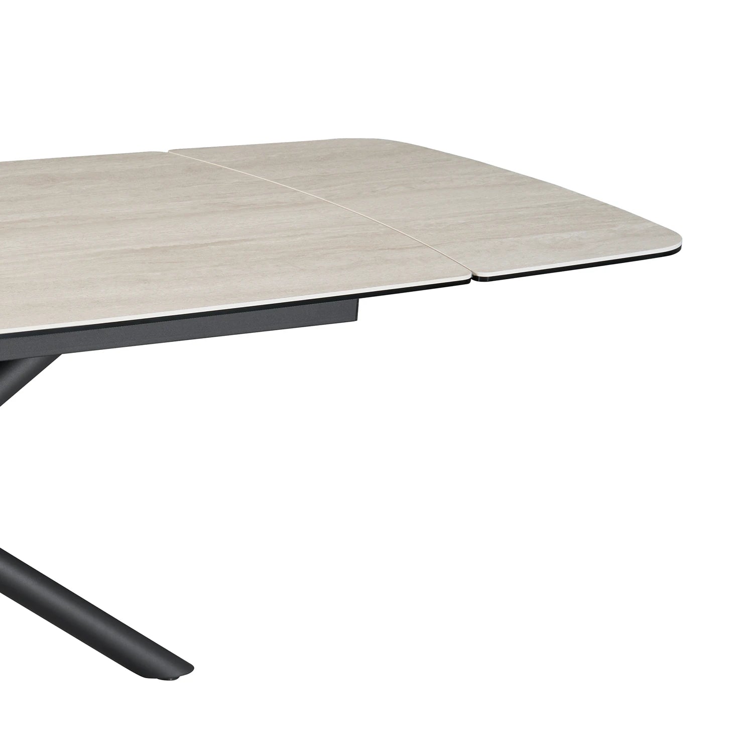 Sydney Travertine Ceramic Extending Dining Table 160–240cm Close up