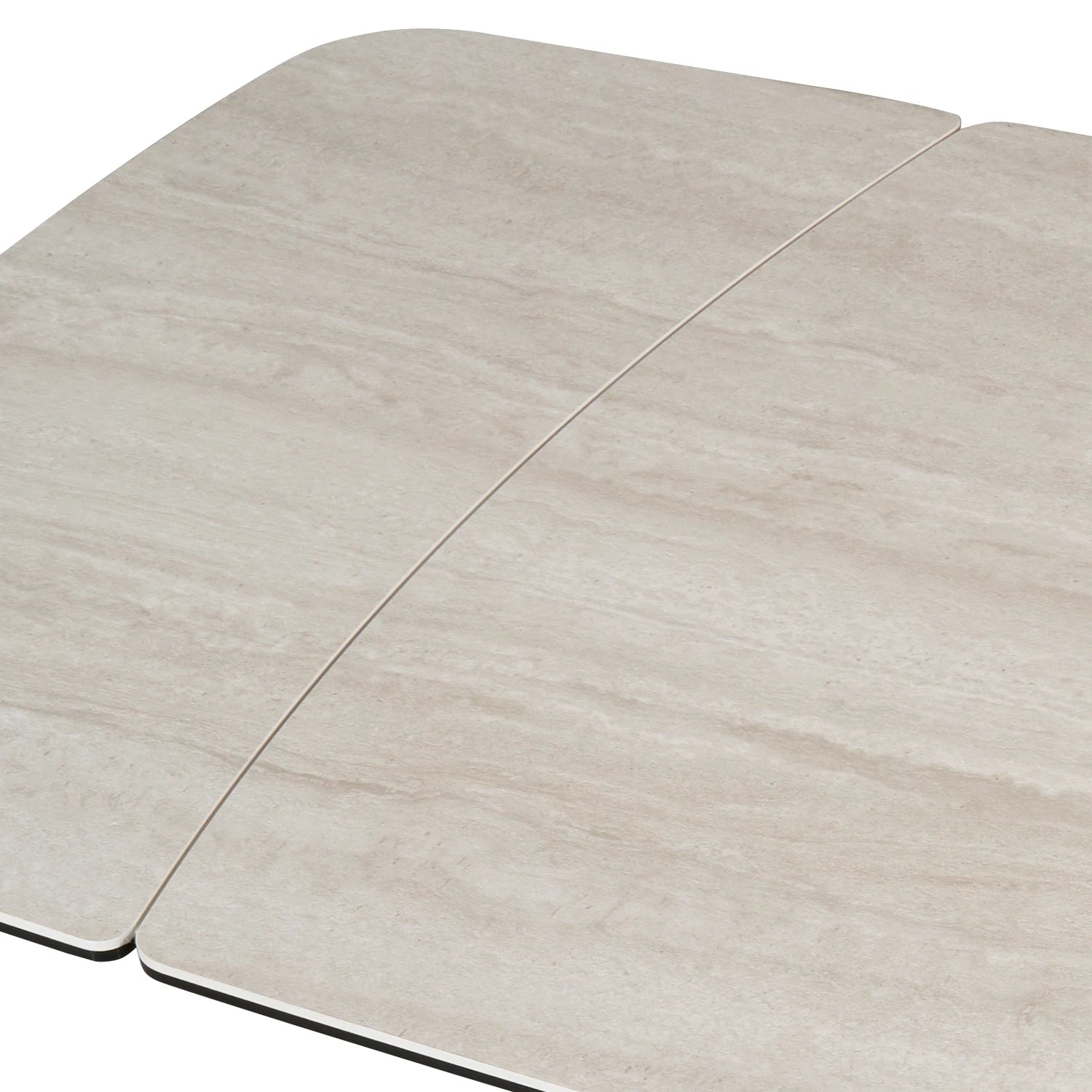 Table Top close up of Sydney Travertine Ceramic Extending Dining Table 160–240cm