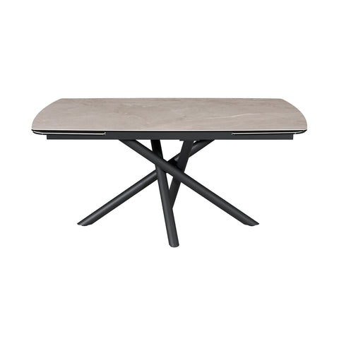 Sydney Warm Mocha Ceramic Extending Dining Table with Bench & Chairs