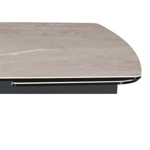 Sydney Warm Mocha Ceramic Extending Dining Table with Bench & Chairs