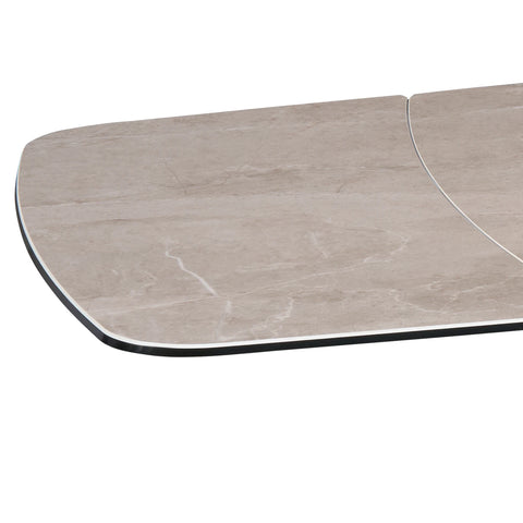 Sydney Warm Mocha Ceramic Extending Dining Table with Bench & Chairs