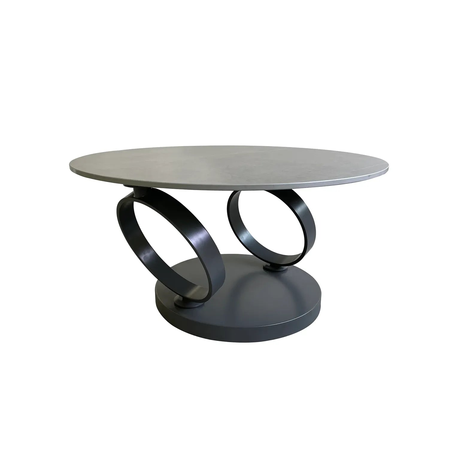 Synchrono Matte Grey Ceramic Swivel Extending Coffee Table - Pendle Village Furniture