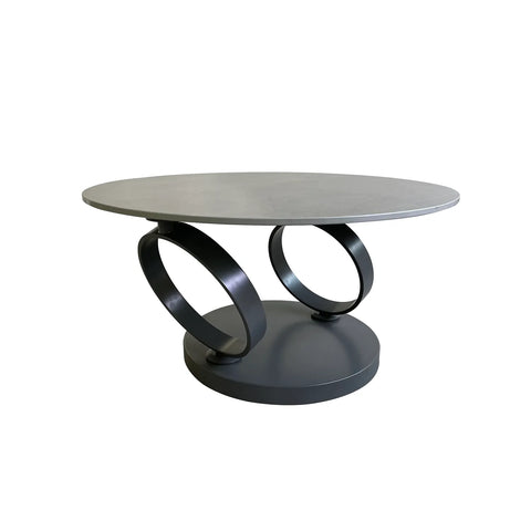 Synchrono Matte Grey Ceramic Swivel Extending Coffee Table - Pendle Village Furniture