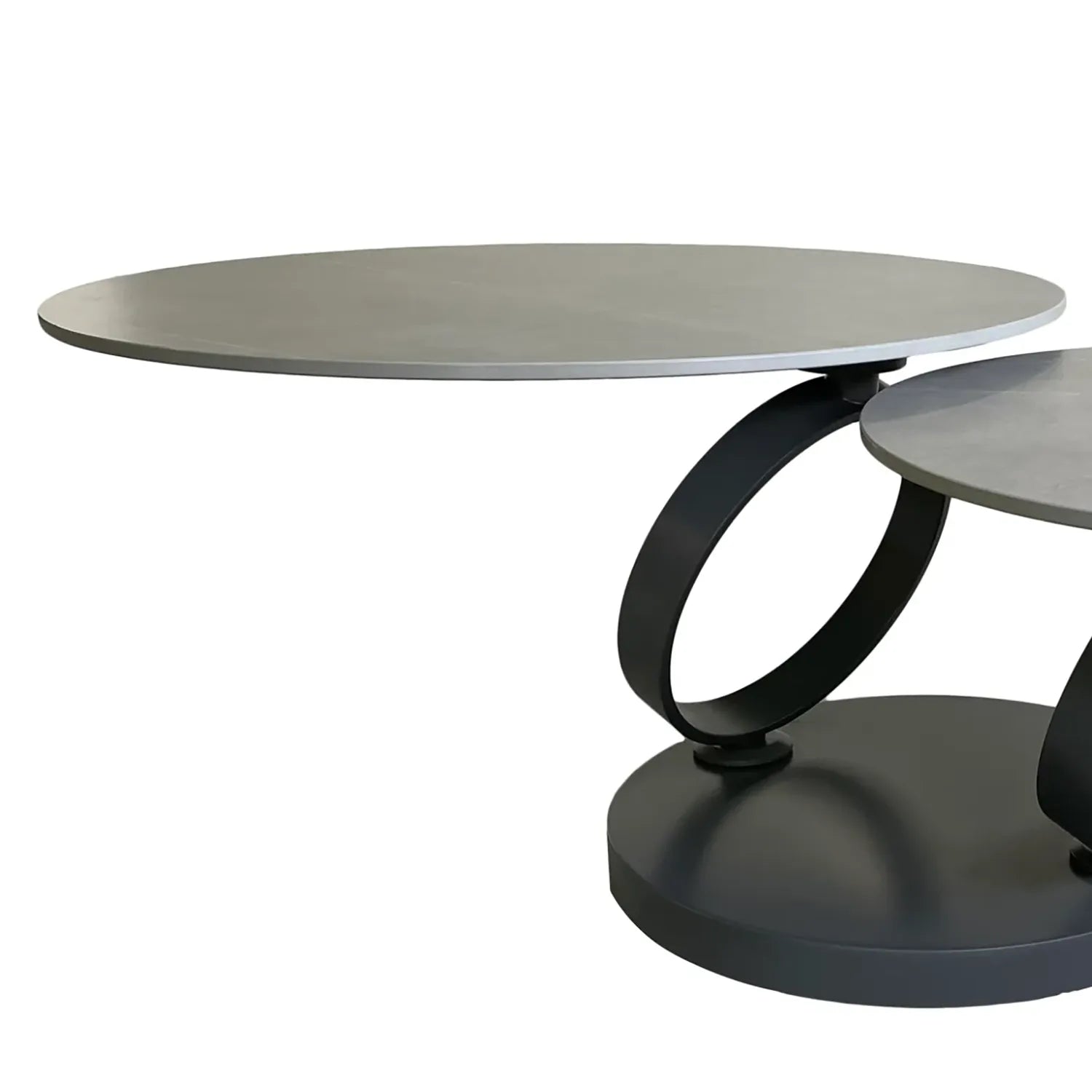 Synchrono Matte Grey Ceramic Swivel Extending Coffee Table - Pendle Village Furniture