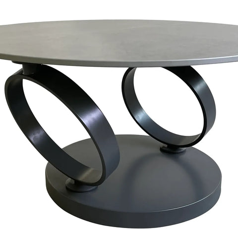Synchrono Matte Grey Ceramic Swivel Extending Coffee Table - Pendle Village Furniture