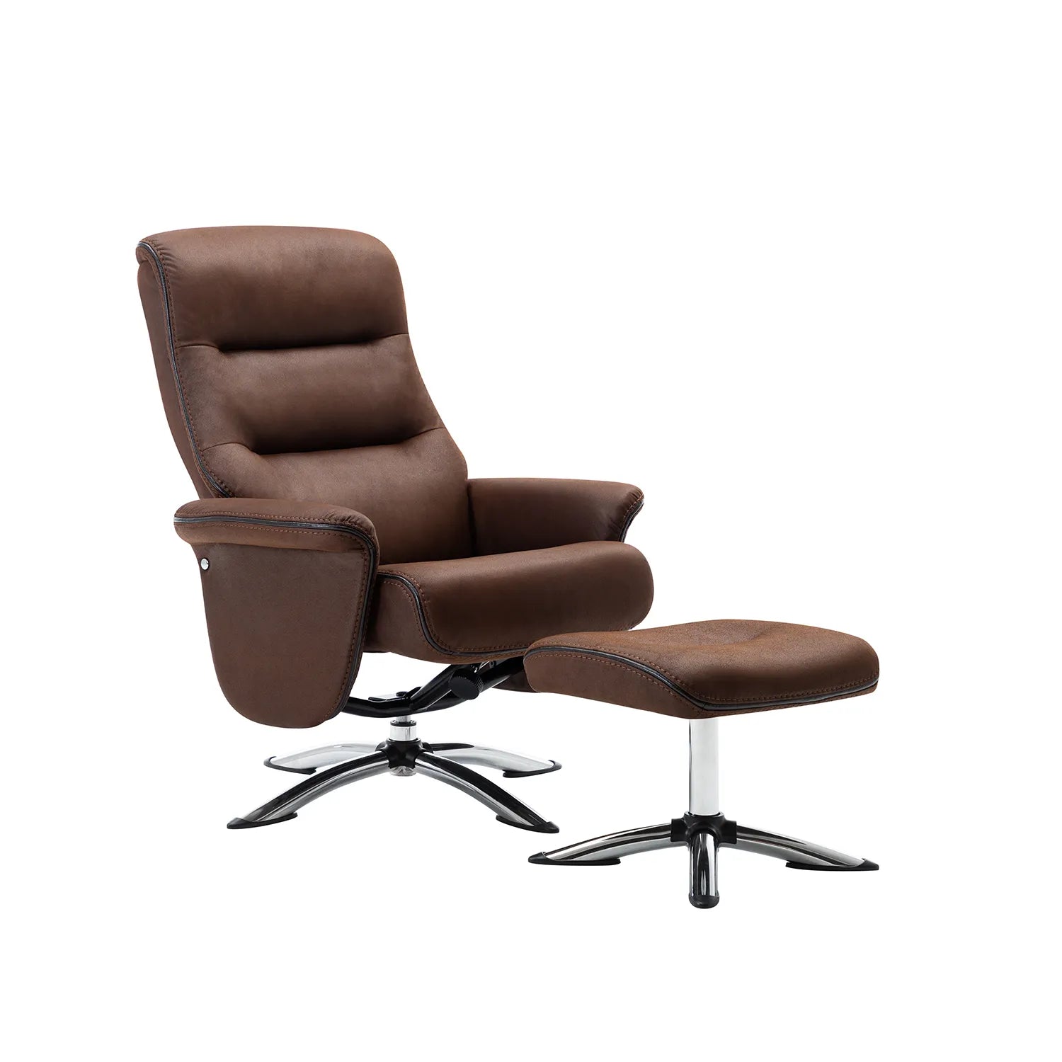 Tamworth Swivel Reclining Chair and Footstool - Pendle Village Furniture