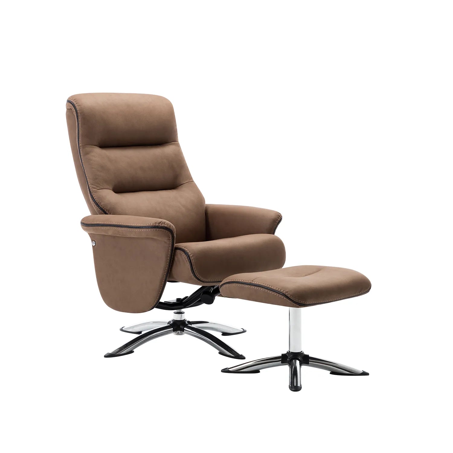 Tamworth Swivel Reclining Chair and Footstool - Pendle Village Furniture