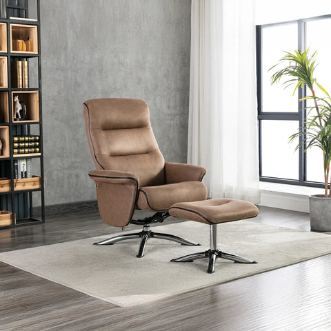 Tamworth Swivel Reclining Chair and Footstool - Pendle Village Furniture