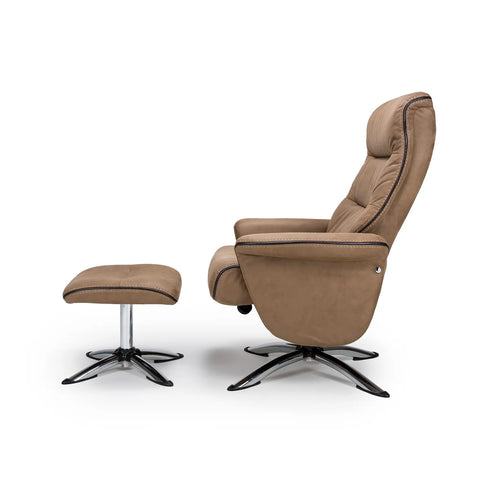 Tamworth Swivel Reclining Chair and Footstool - Pendle Village Furniture
