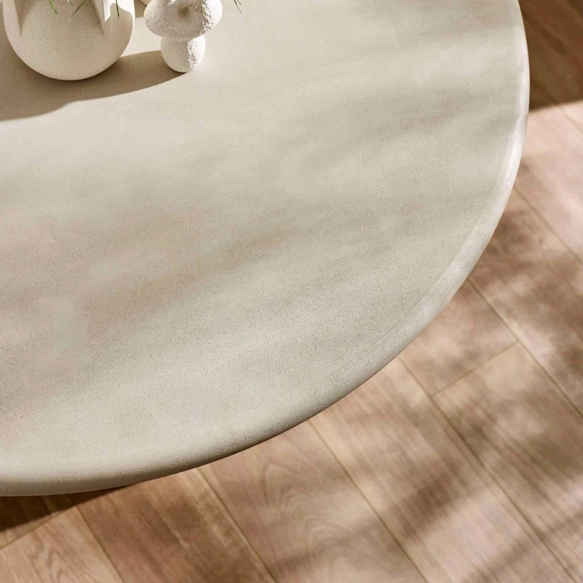 Table Top of Thyro 120cm Round Concrete Effect Dining Table. 