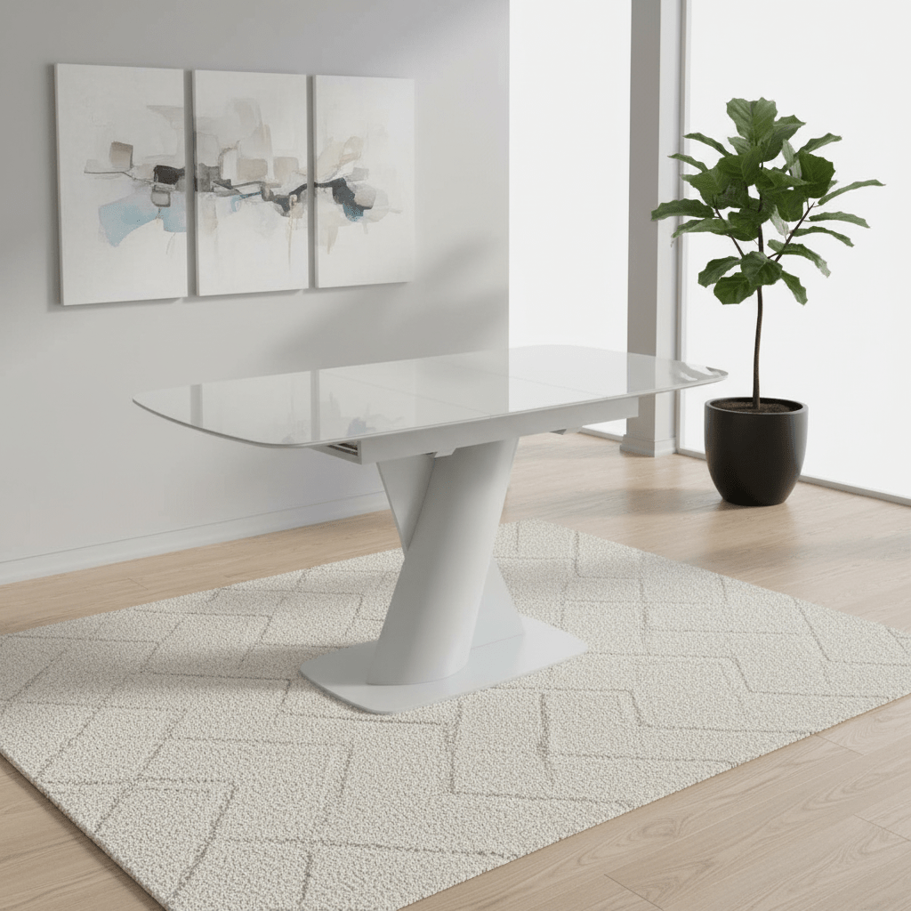 Lorenzano Light Grey Extending Dining Table 130–170cm