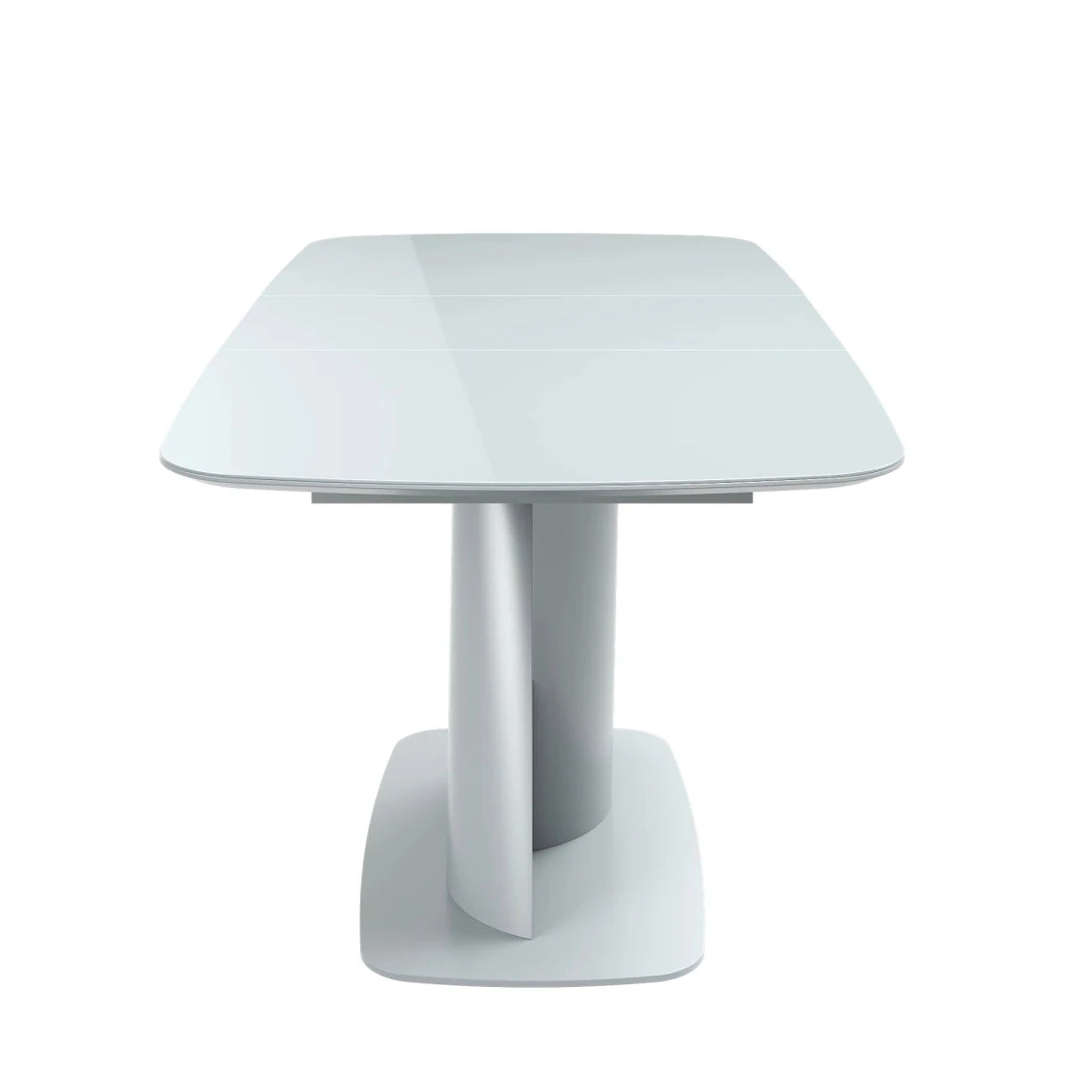Lorenzano light grey extending dining table extended to 170cm