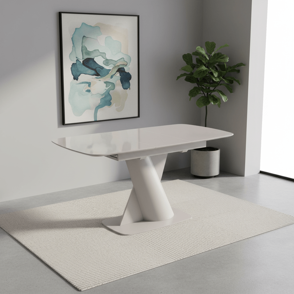 Lorenzano Taupe Extending Dining Table 130–170cm