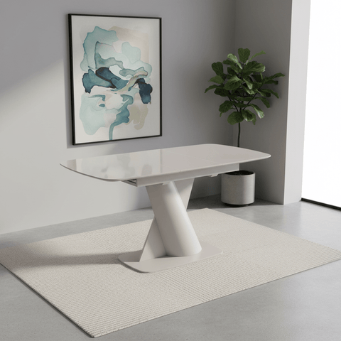 Lorenzano Taupe Extending Dining Table 130–170cm