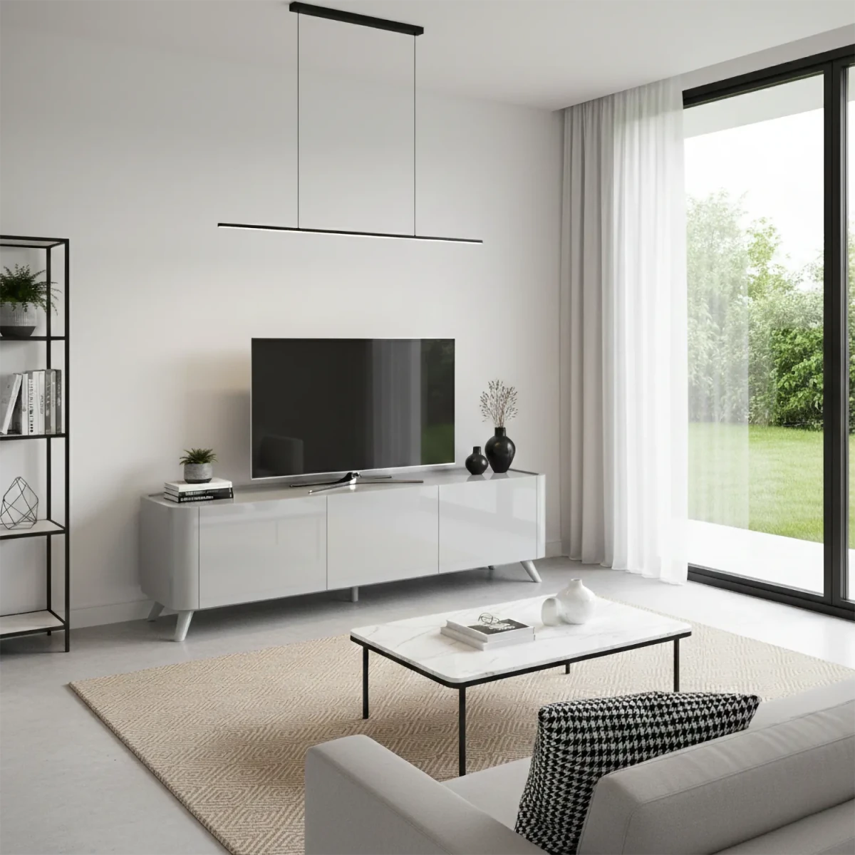 Modern Lorenzano Light Grey TV Unit