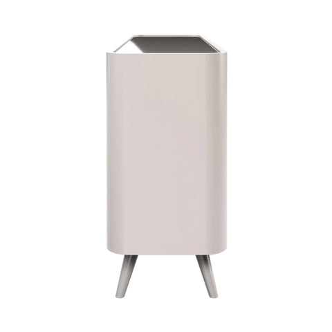 Modern taupe sideboard with tempered glass overlay - Side View