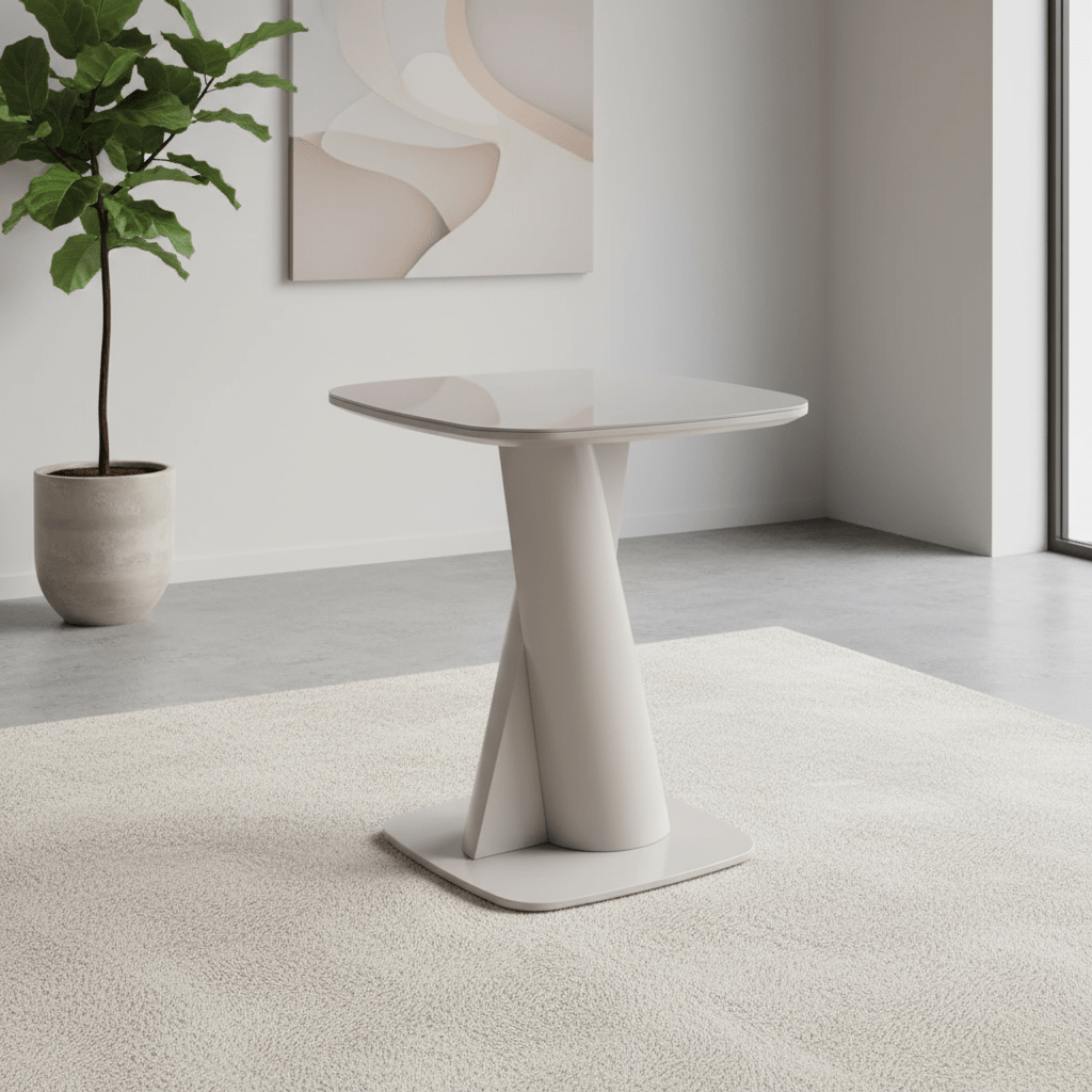 Lorenzano Taupe Side Table