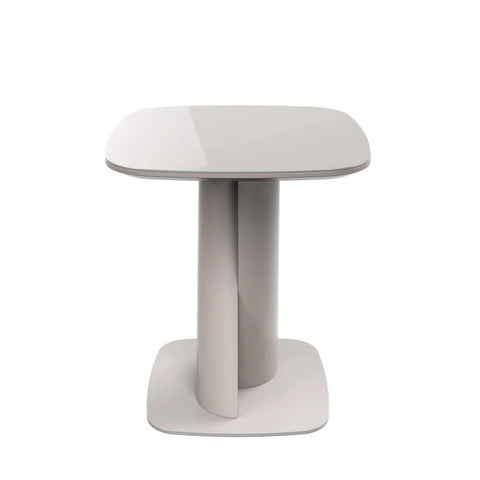 Lorenzano Taupe Side Table - Side View