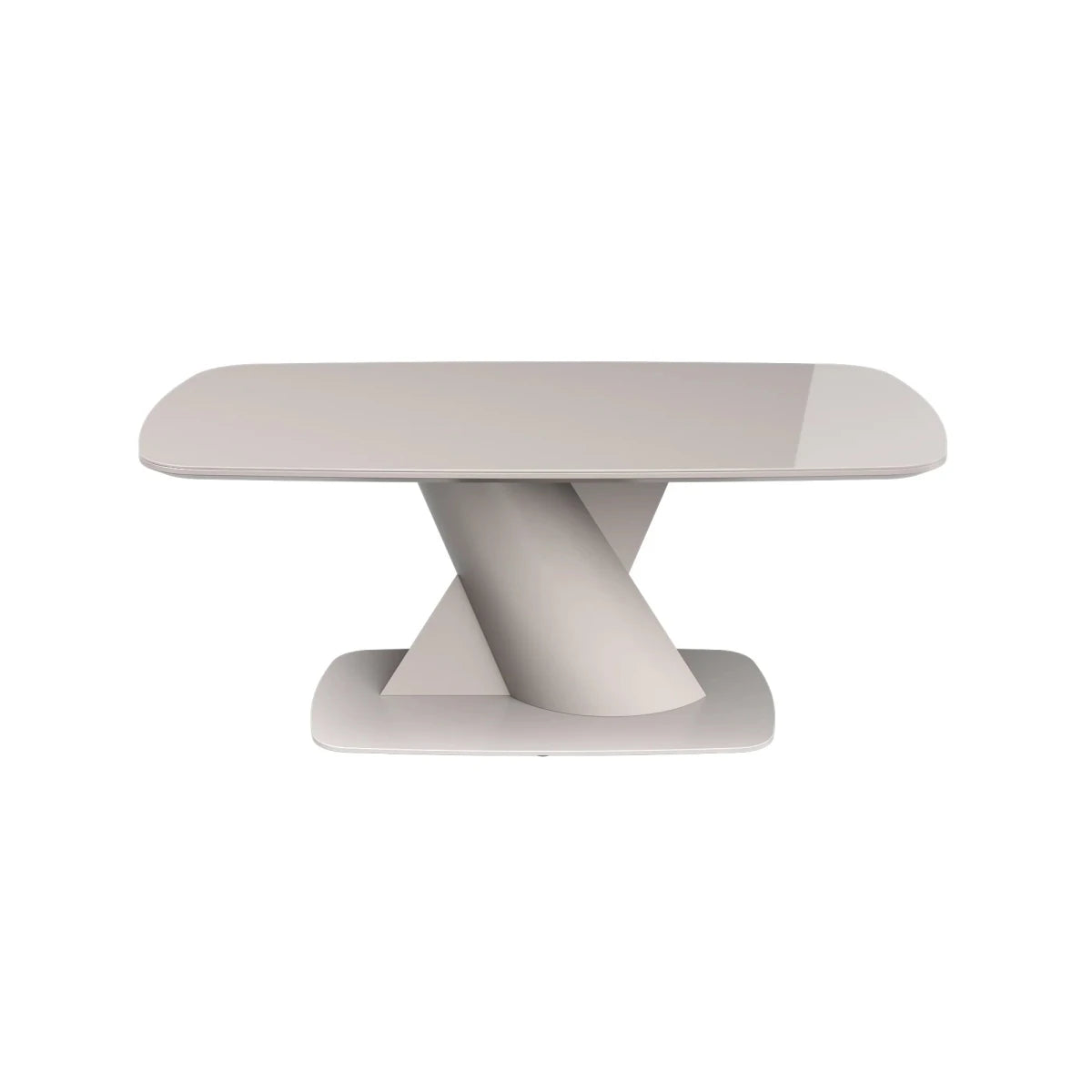 Modern coffee table with a unique design on a white background