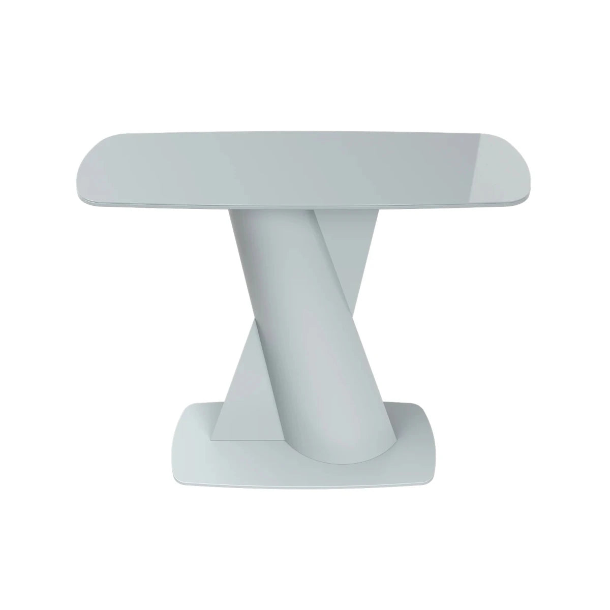 Modern Lorenzano Light Grey Console Table with artistic pedestal base