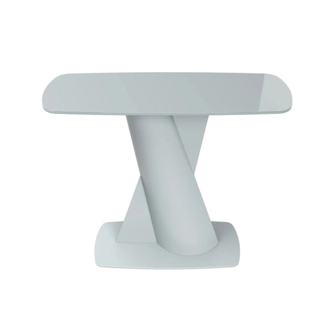 Modern Lorenzano Light Grey Console Table with artistic pedestal base