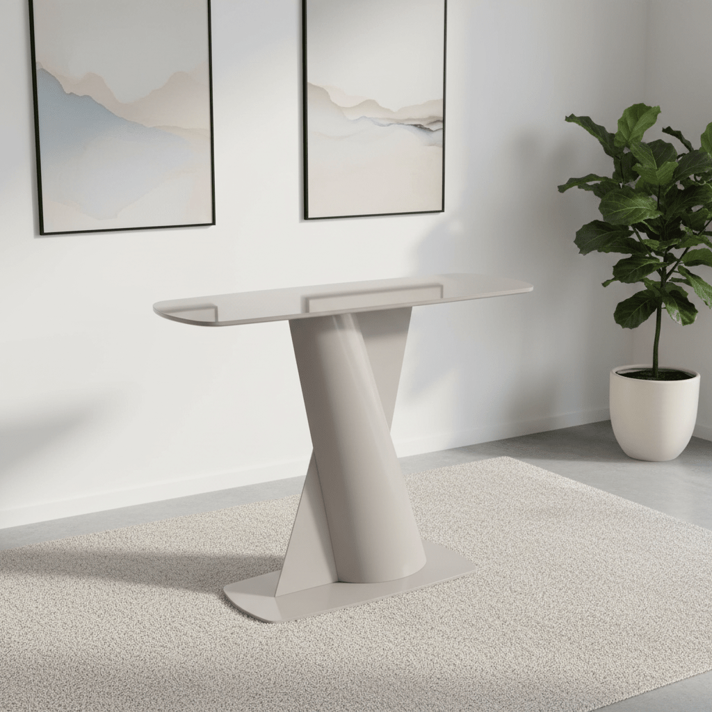 Lorenzano Taupe Console Table