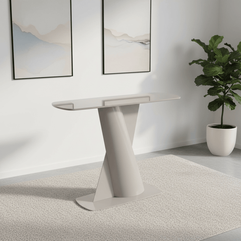 Lorenzano Taupe Console Table