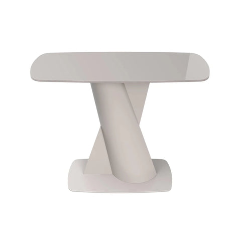 Lorenzano Taupe Console Table pedestal base