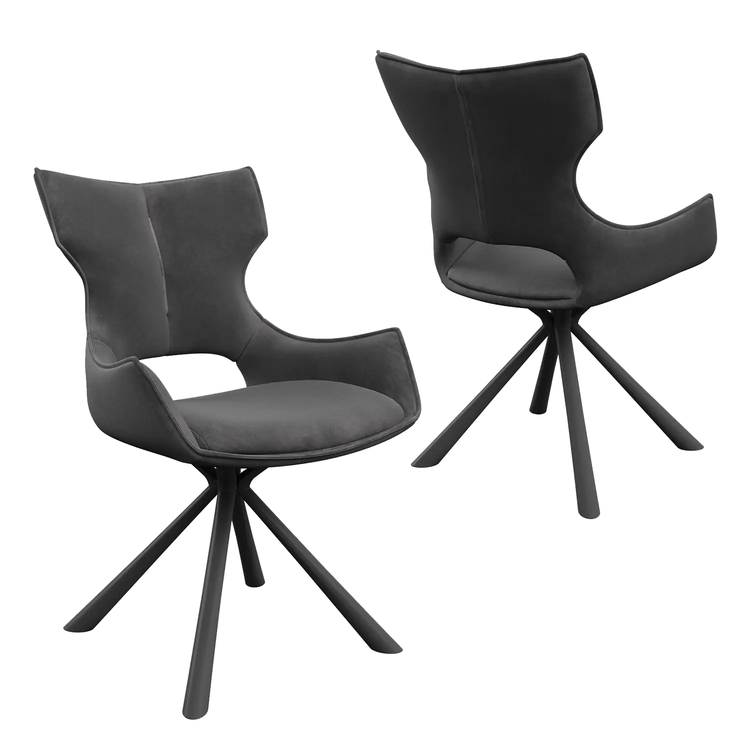 Tripoli Grey Fabric Dining Chairs - Set of 4. Also available in Mink - Main Image 