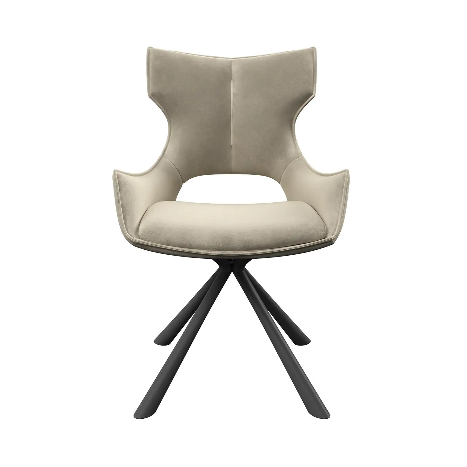 Tripoli Grey Fabric Dining Chairs - Set of 4. Also available in Mink - Mink Velvet Colour Chair