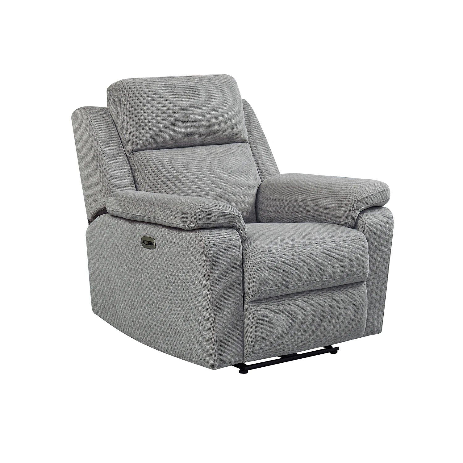 Travis Grey Fabric Power Recliner Armchair - Pendle Village Furniture