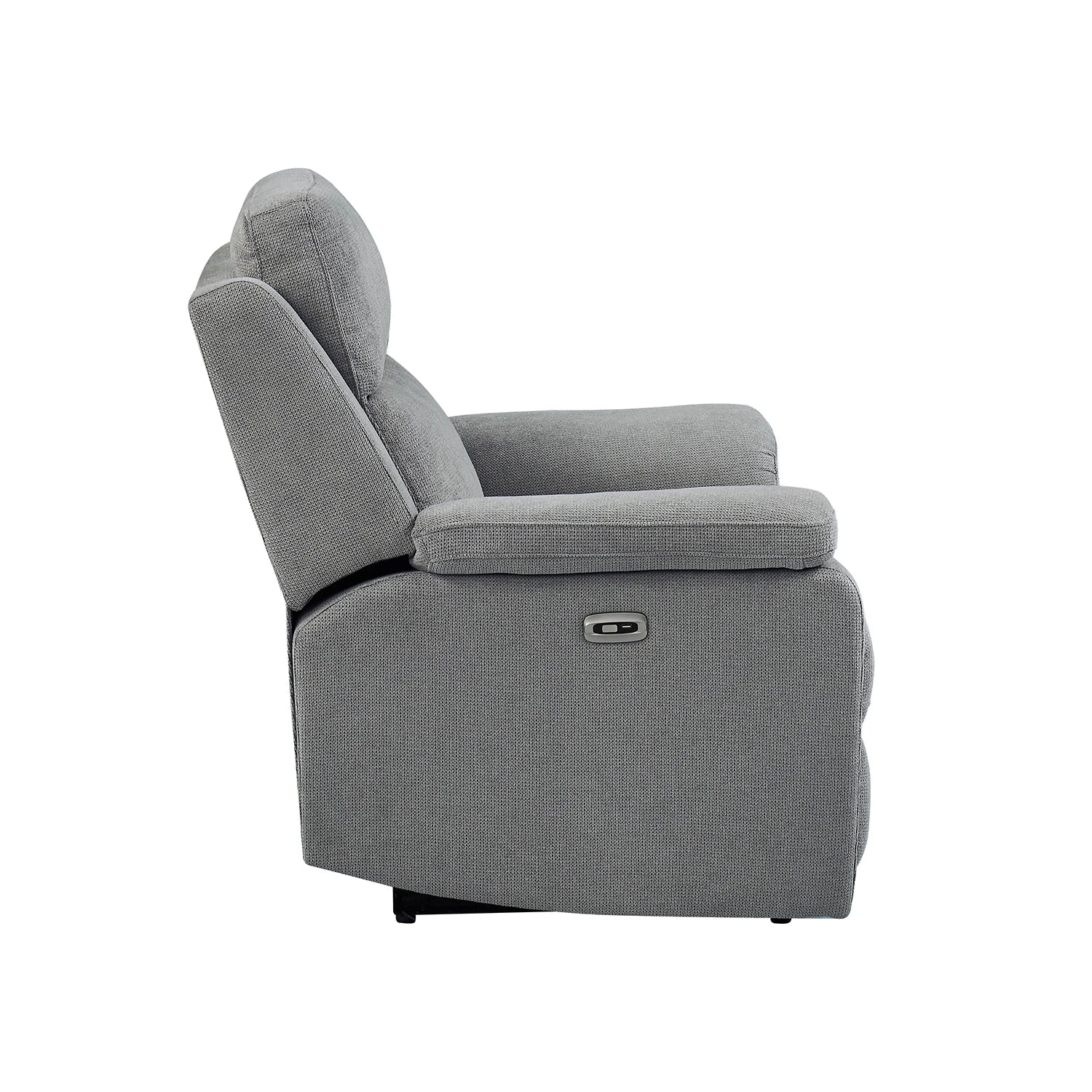 Travis Grey Fabric Power Recliner Armchair - Pendle Village Furniture