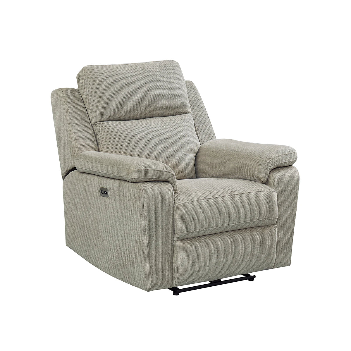 Travis Taupe Fabric Power Recliner Armchair - Pendle Village Furniture