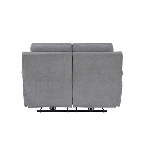 Travis Grey Fabric 2 Seater Power Recliner Sofa with USB Port - Pendle Village Furniture