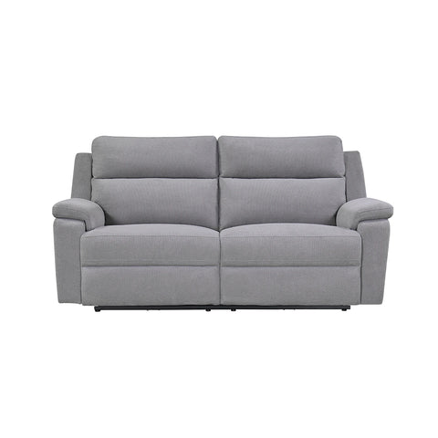 Travis Grey Fabric 3 Seater Power Recliner Sofa with USB Ports - Pendle Village Furniture