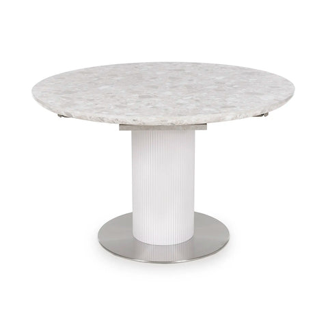 Round Melamine Top Extending Dining Table 1.2m to 1.6M Extension