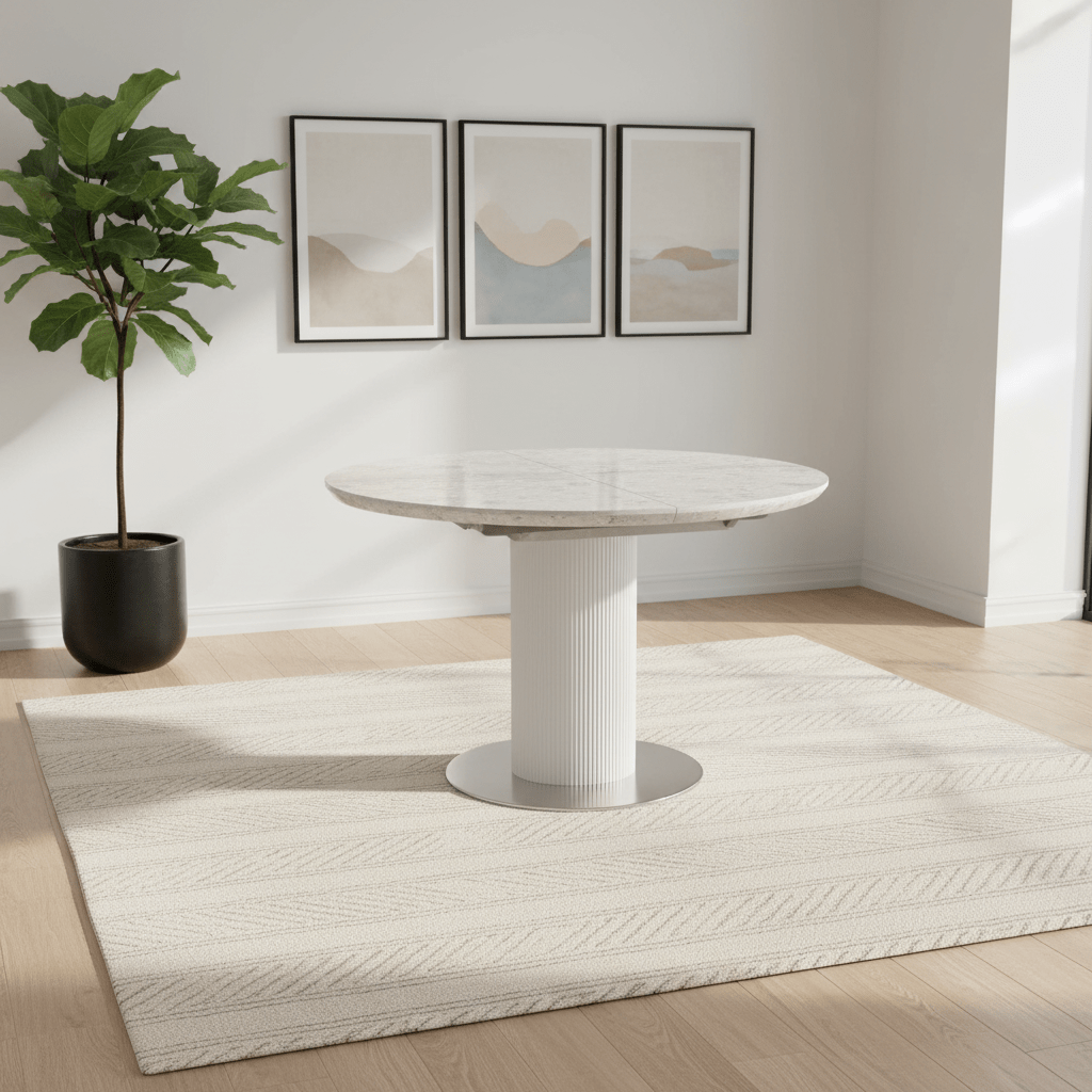Tamworth Round Extending Dining Table – SmarTops® 1200–1600mm