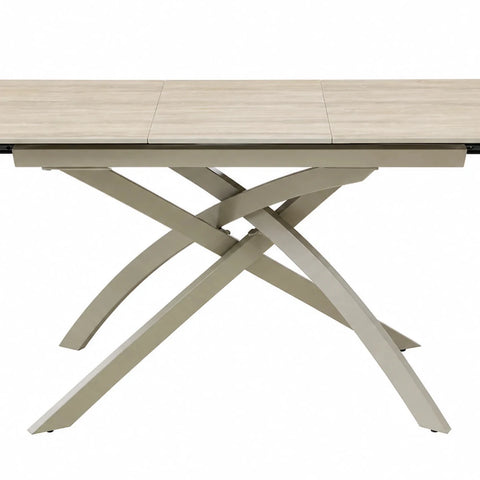 Taunton Travertine Sintered Stone Extending Dining Table