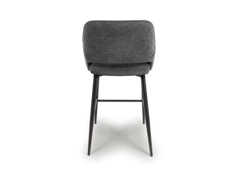 Ted Fabric Dark Grey Bar Chair - Back view