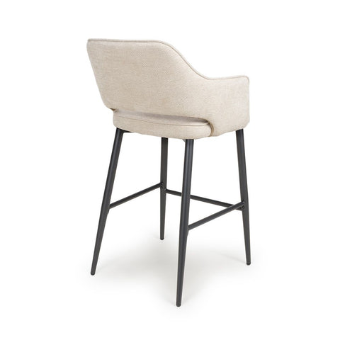 Ted Fabric Natural Bar Chair - Back view