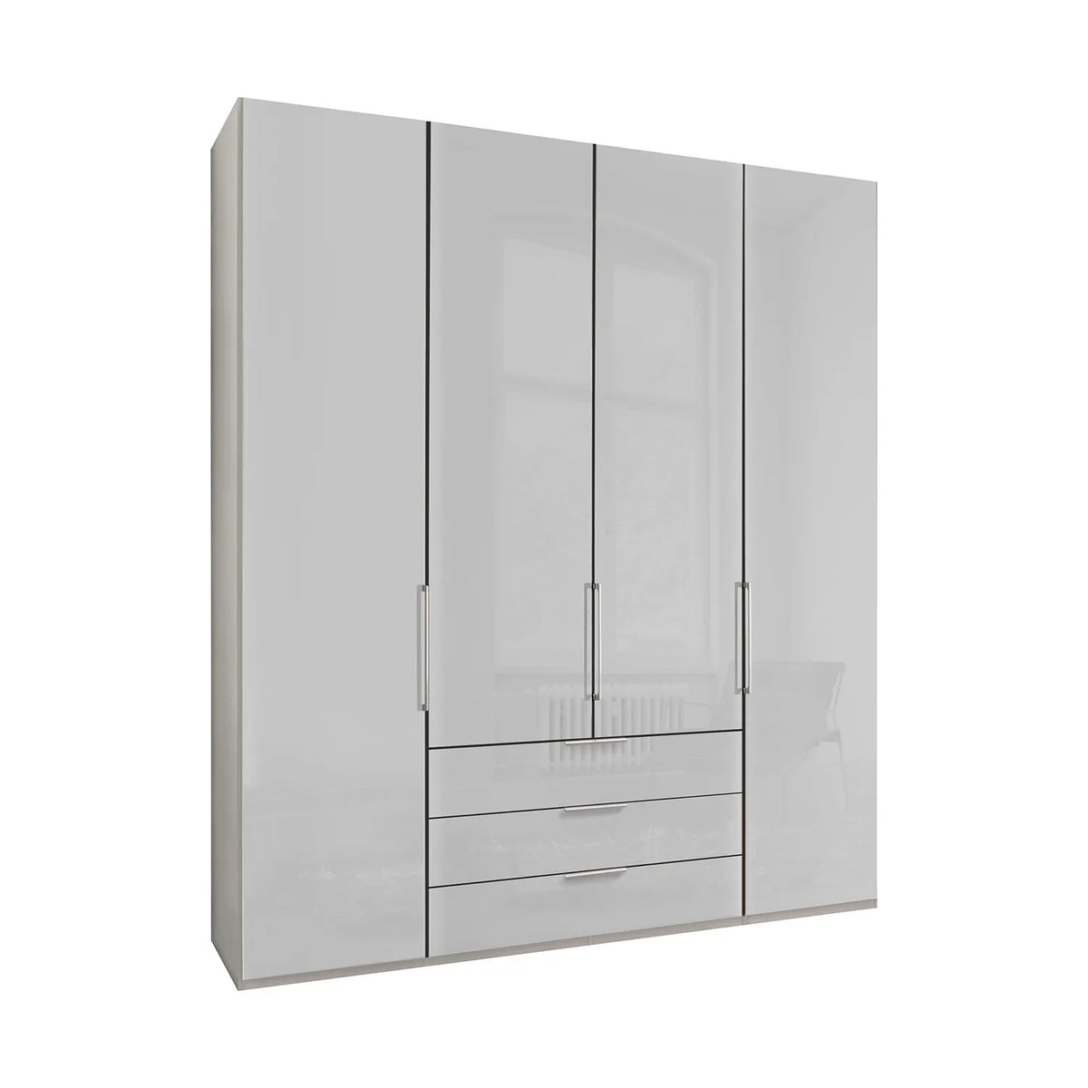 Templin 1000 4 Door 3 Drawers 200cm Hinged Wardrobe