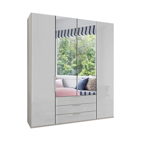 Templin 1000 4 Door 3 Drawers 200cm Hinged Wardrobe