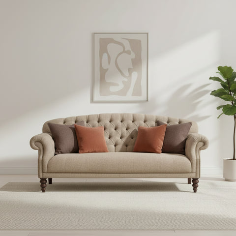 Elegant large sofa for modern and traditional homes.