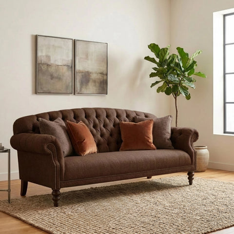 Medium size fabric sofa designed for everyday living.