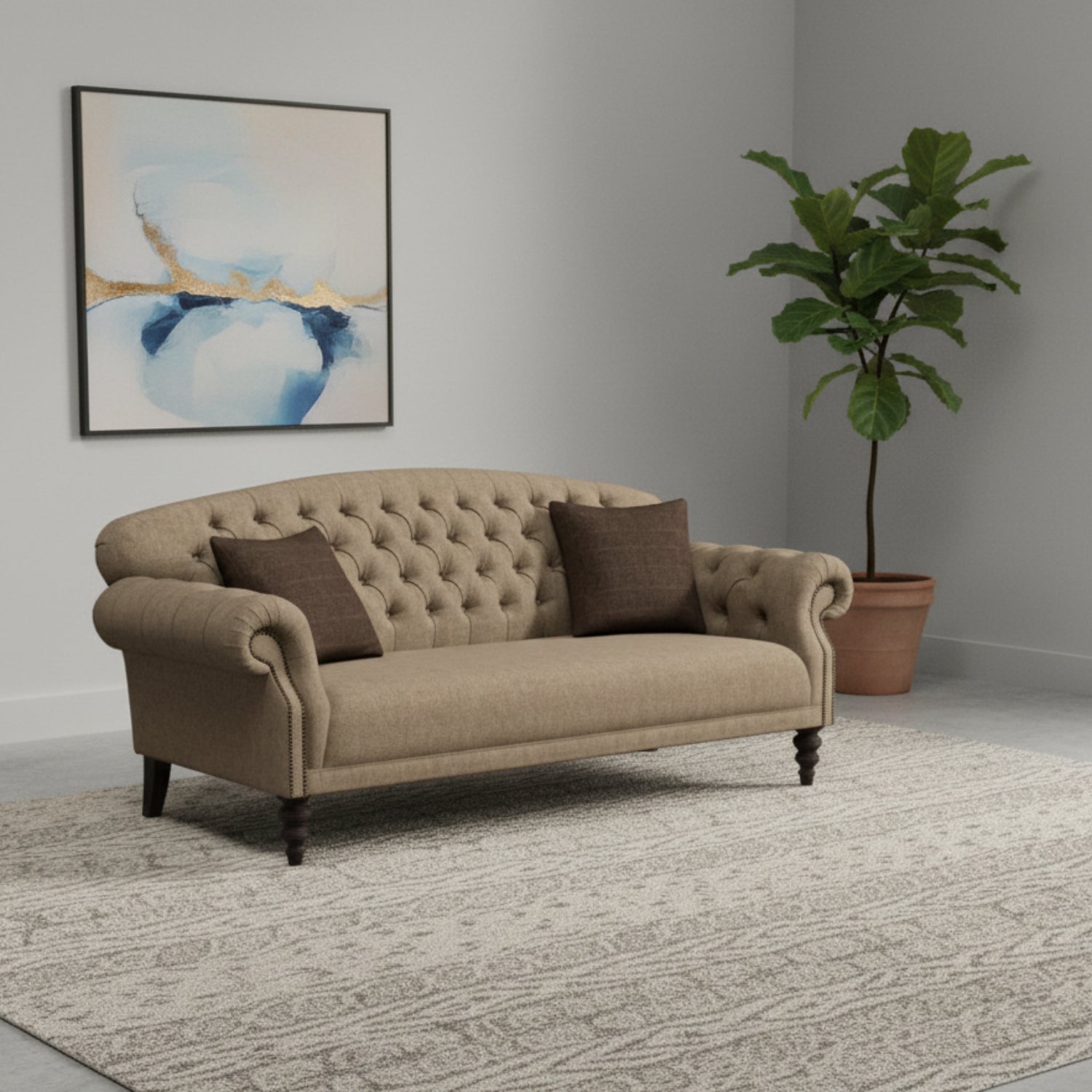 Arbroath petit sofa with compact and comfortable seating.