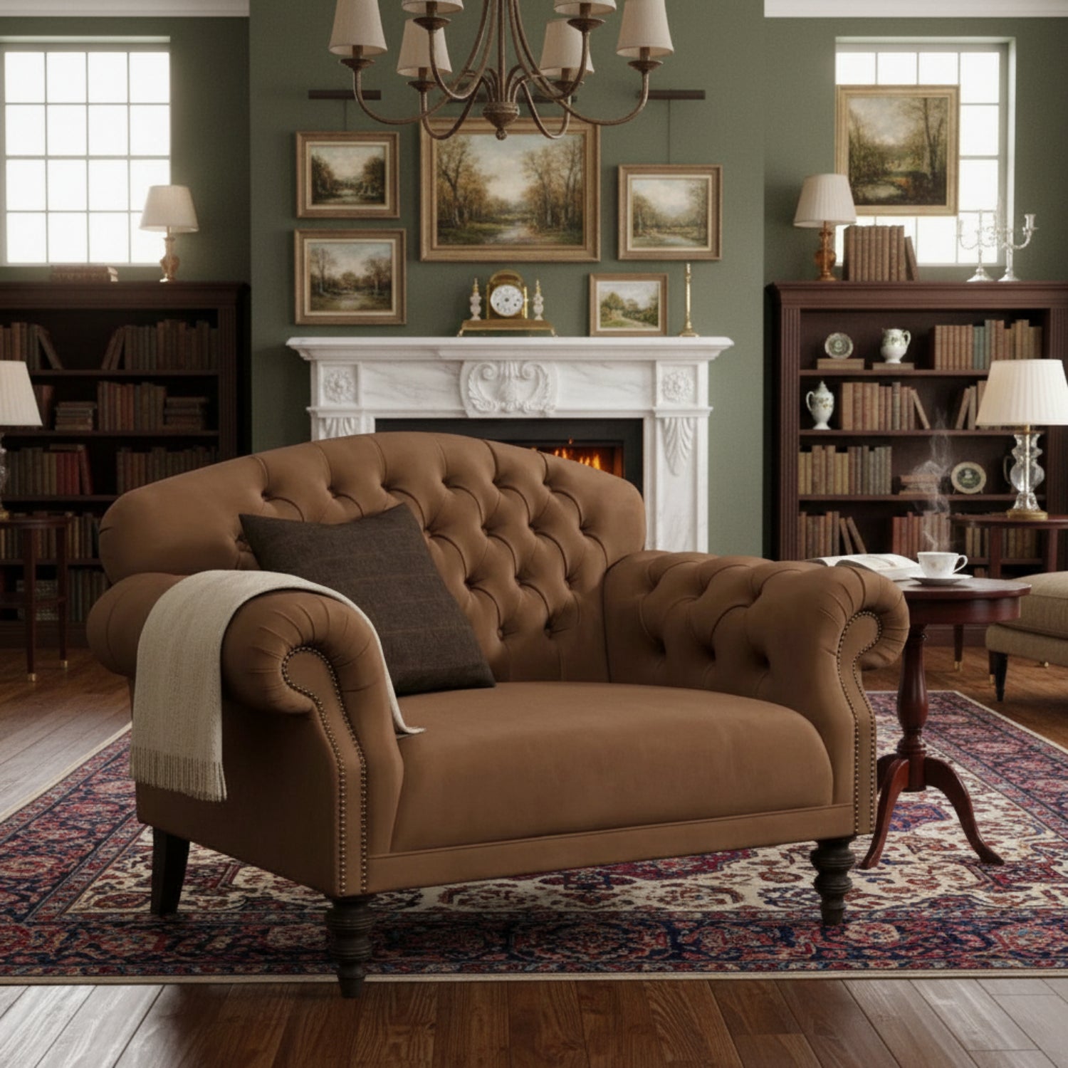 Classic snuggler with deep button detailing.