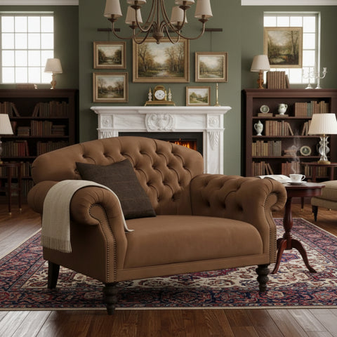 Classic snuggler with deep button detailing.